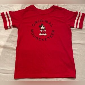 Disney Boys Original Mouseketeer red size small 5/6 short sleeve shirt